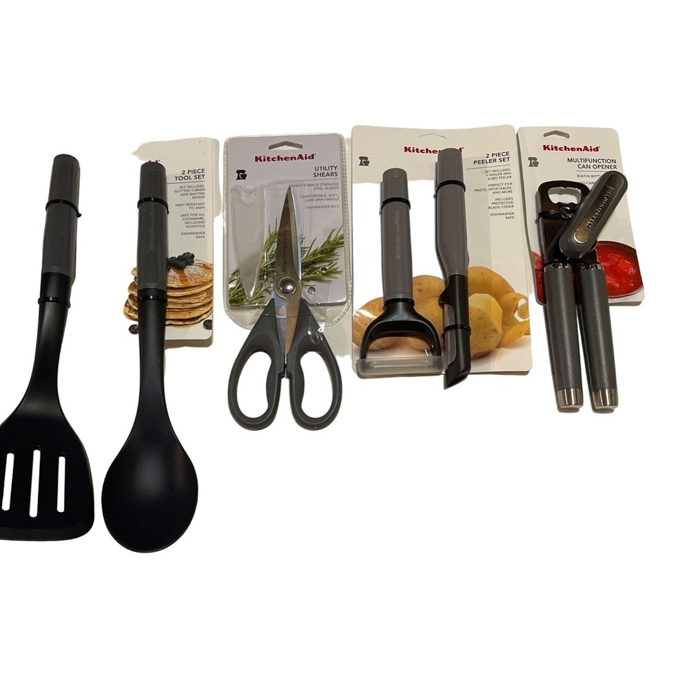 KitchenAid Tool set Gray Shears Peelers Multi Can Opener & Turner Basting Spoon